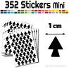 352 Flèches 1 cm - Stickers Flèches gommettes