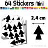 64 Flèches 2.4 cm - Stickers Flèches gommettes