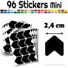 96 Flèches 2.4 cm - Stickers Flèches gommettes