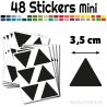 48 Triangles 3.5 cm - Stickers étiquettes gommettes