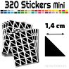 320 Triangles 1.4 cm - Stickers étiquettes gommettes