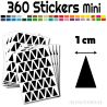 360 Triangles d'or 1 cm - Stickers étiquettes gommettes