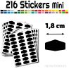 216 Etiquettes 1.8 cm - Stickers étiquettes gommettes