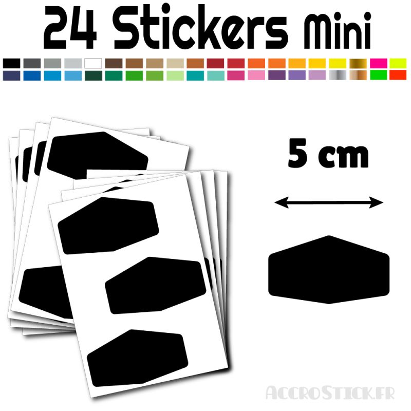 24 Etiquettes 5 cm - Stickers étiquettes gommettes