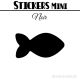 80 Poissons 3.5 cm - Stickers mini gommettes