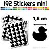 192 stickers Canard 1.6 cm - Stickers étiquettes gommettes