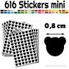 616 gommettes Ours de 0,8 cm - Stickers polyvalents