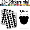 224 gommettes Ours 1.4 cm - Stickers polyvalents