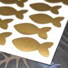 128 Poissons 2,4 cm - Stickers mini gommettes