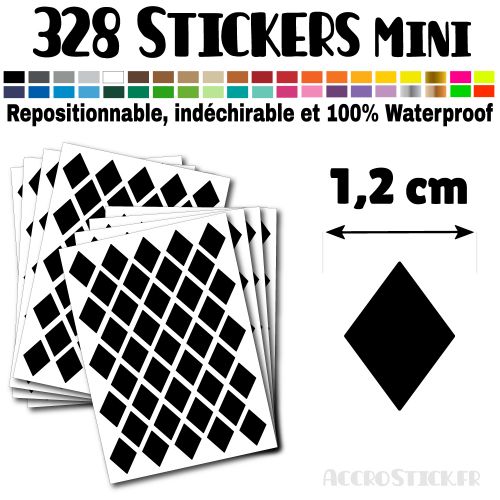 328 Ronds 1,2 cm - Stickers mini gommettes Couleur Noir