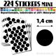 224 Ronds 1,4 cm - Stickers mini gommettes