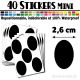 40 Ovales 2,6 cm - Stickers mini gommettes