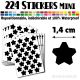 224 Etoiles 1,4 cm - Stickers mini gommettes