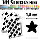 144 Etoiles 1,8 cm - Stickers mini gommettes