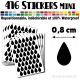 416 Gouttes d'eau 0,8 cm - Stickers mini gommettes