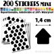 200 Maisons 1,4 cm - Stickers mini gommettes