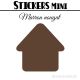 200 Maisons 1,4 cm - Stickers mini gommettes