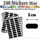 240 Etiquettes 2 cm - Stickers mini gommettes